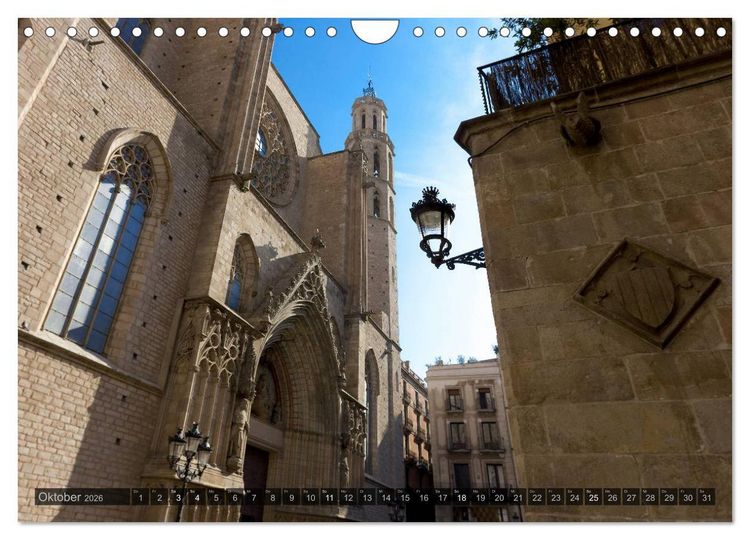 Produktbild: Barcelona - Von Gotik bis Modernisme (Wandkalender 2026 DIN A4 quer), CALVENDO Monatskalender