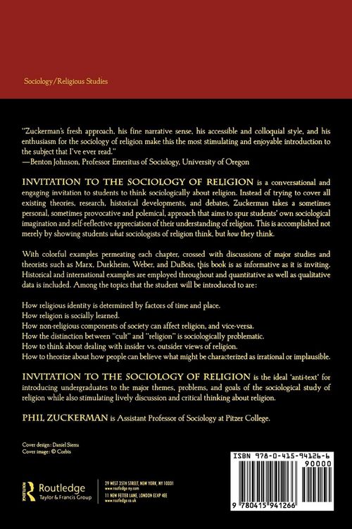 Produktbild: Invitation to the Sociology of Religion