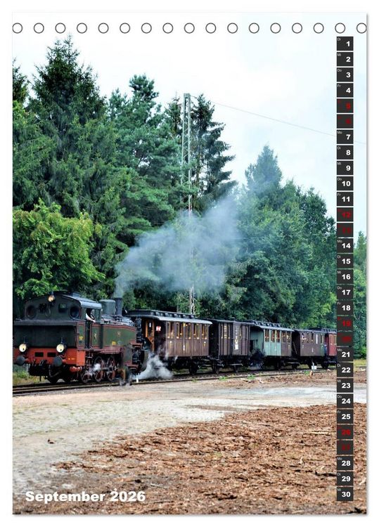 Produktbild: EISENBAHN - NOSTALGIE - 2026 (Tischkalender 2026 DIN A5 hoch), CALVENDO Monatskalender