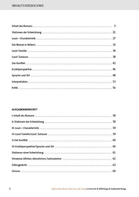 Produktbild: &Uuml;ber kurz oder lang &ndash; Marie-Aude Murail &ndash; Sch&uuml;lerheft (Saarland)