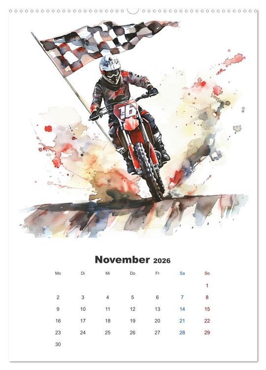 Produktbild: Zweirad Extrem (Wandkalender 2026 DIN A2 hoch), CALVENDO Monatskalender