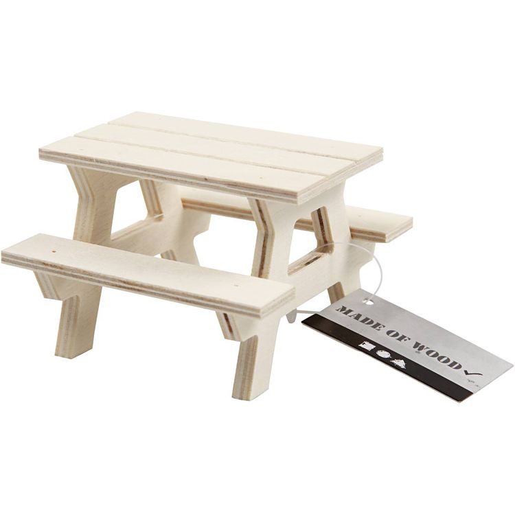 Produktbild: Creativ Company Picknick-Tisch mit Bank, H 5,5 cm, L 8 cm, 1 Stk