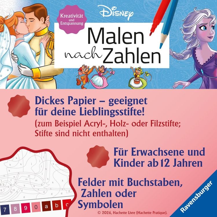 Produktbild: Disney Malen nach Zahlen: Prinzessinnen