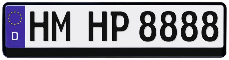 Produktbild: HP Autozubeh&ouml;r Kunststoff Kennzeichenrahmen Schwarz (B x H) 520mm x 114mm