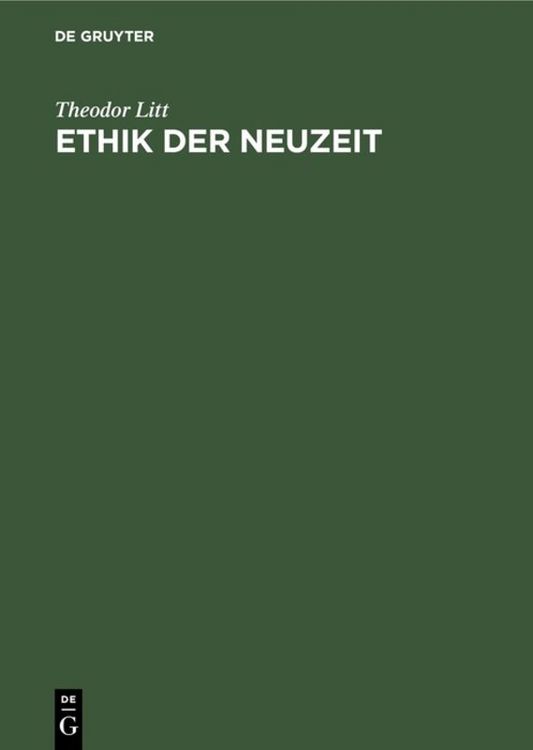 Produktbild: Ethik der Neuzeit