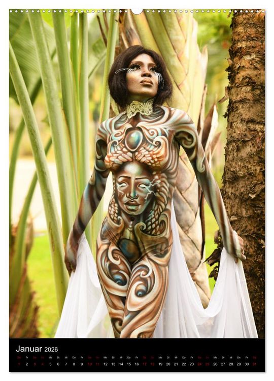 Produktbild: Equatorial Guinea Bodypainting Festival "Origins" (Wandkalender 2026 DIN A2 hoch), CALVENDO Monatskalender