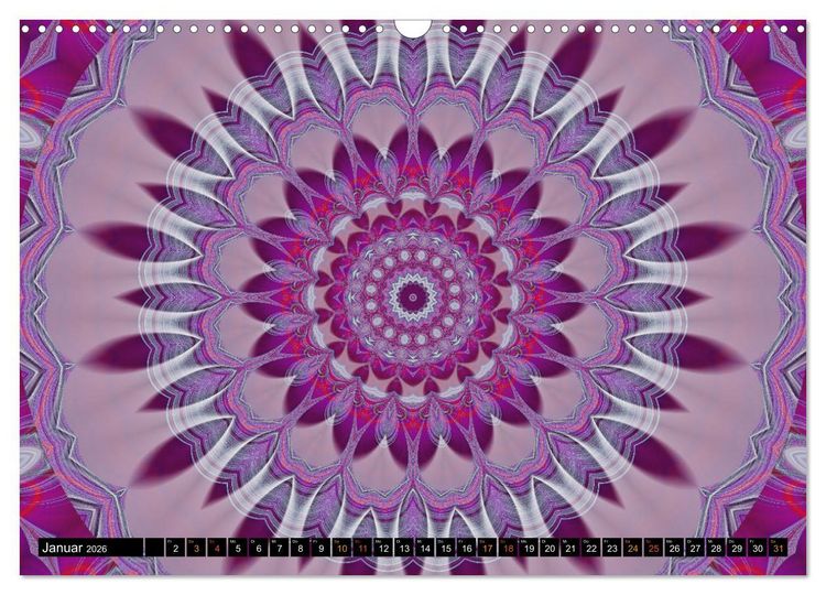 Produktbild: Energie - Mandalas, Spiritualit&auml;t durch die Farbe Lila (Wandkalender 2026 DIN A3 quer), CALVENDO Monatskalender
