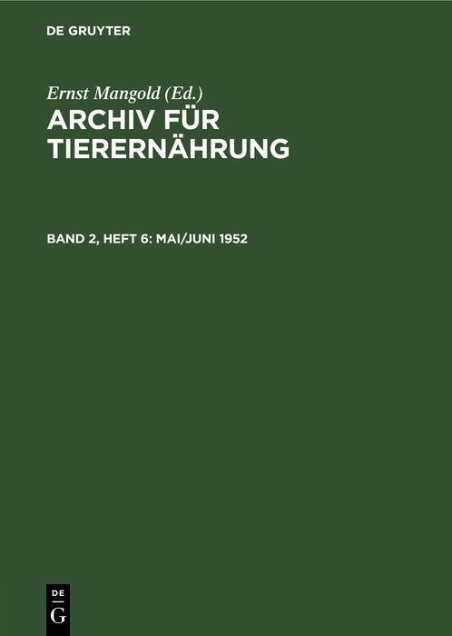 Produktbild: Mai/Juni 1952