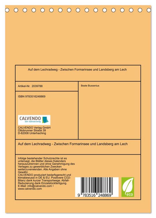 Produktbild: Auf dem Lechradweg - Zwischen Formarinsee und Landsberg am Lech (Tischkalender 2026 DIN A5 hoch), CALVENDO Monatskalender