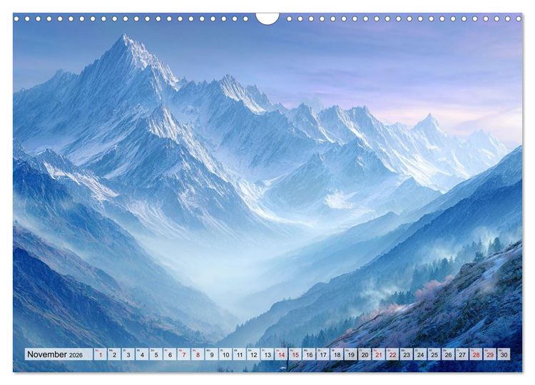Produktbild: Die Sprache der Gipfel (Wandkalender 2026 DIN A3 quer), CALVENDO Monatskalender