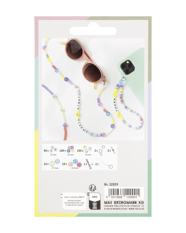 Produktbild: Folia  Phone Charms Set RAINBOW SMILE, 349 Teile