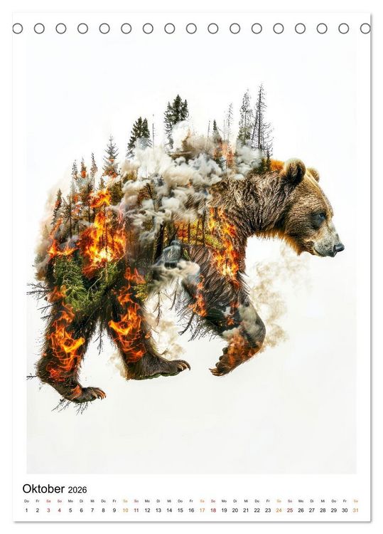 Produktbild: Unsere Umwelt leidet (Tischkalender 2026 DIN A5 hoch), CALVENDO Monatskalender