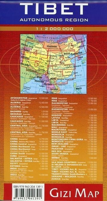 Produktbild: Tibet Geographical Map