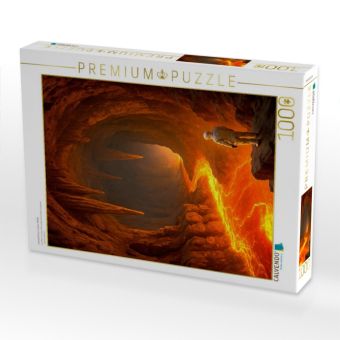 Produktbild: CALVENDO Puzzle Lavastr&ouml;me in einer H&ouml;hle | 1000 Teile Lege-Gr&ouml;&szlig;e 64x48cm Foto-Puzzle f&uuml;r gl&uuml;ckliche Stunden
