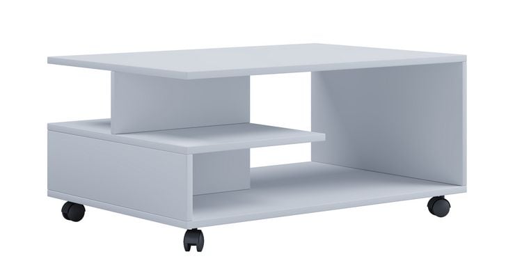 Produktbild: Holz Sofatisch Couchtisch Rollen rollbar Stango L