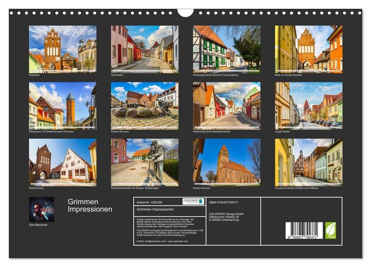 Produktbild: Grimmen Impressionen (Wandkalender 2026 DIN A3 quer), CALVENDO Monatskalender