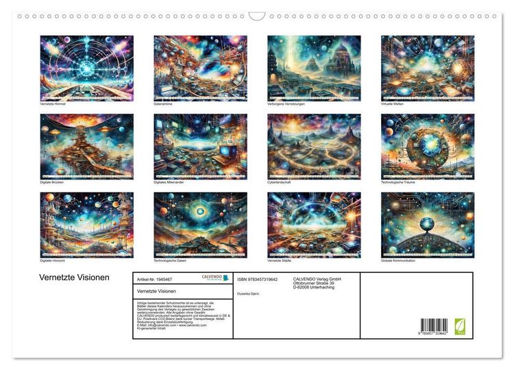 Produktbild: Vernetzte Visionen (Wandkalender 2026 DIN A2 quer), CALVENDO Monatskalender