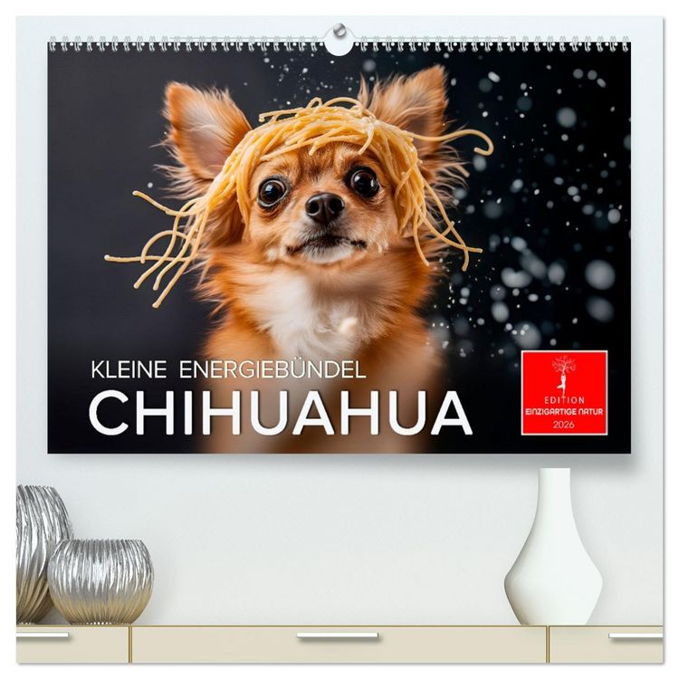 Produktbild: Chihuahua - kleine Energieb&uuml;ndel (hochwertiger Premium Wandkalender 2026 DIN A2 quer), Kunstdruck in Hochglanz