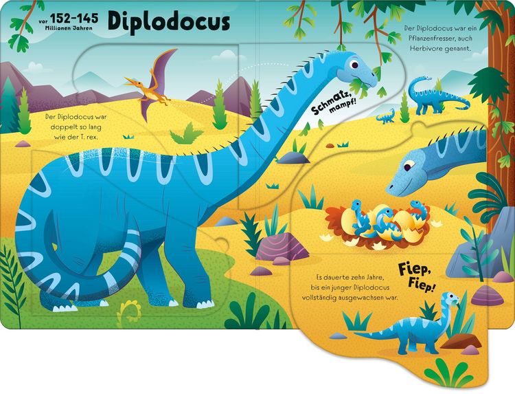 Produktbild: Mein erstes Wissen zum Aufklappen: Gro&szlig;, gr&ouml;&szlig;er, Dinosaurier!