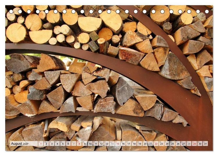 Produktbild: HOLZ - Stapel und St&auml;mme (Tischkalender 2027 DIN A5 quer), CALVENDO Monatskalender