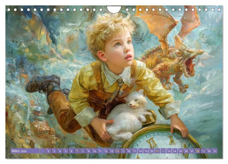 Produktbild: Kinderwelten - Realit&auml;t trifft Traum (Wandkalender 2026 DIN A4 quer), CALVENDO Monatskalender