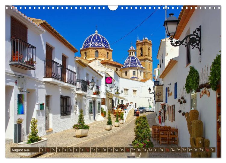 Produktbild: Costa Blanca - Die wei&szlig;e K&uuml;ste Spaniens (Wandkalender 2026 DIN A3 quer), CALVENDO Monatskalender