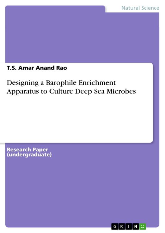 Produktbild: Designing a Barophile Enrichment Apparatus to Culture Deep Sea Microbes