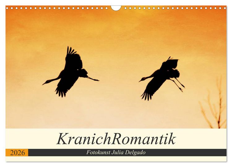 Produktbild: KranichRomantik (Wandkalender 2026 DIN A3 quer), CALVENDO Monatskalender