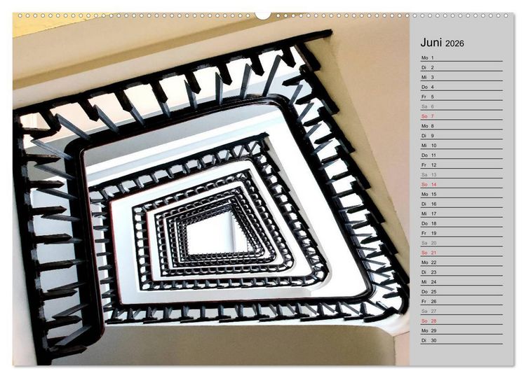 Produktbild: Faszination Treppen (hochwertiger Premium Wandkalender 2026 DIN A2 quer), Kunstdruck in Hochglanz