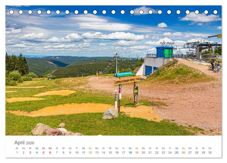 Produktbild: Oberhof - Urlaubsparadies am Rennsteig (Tischkalender 2026 DIN A5 quer), CALVENDO Monatskalender