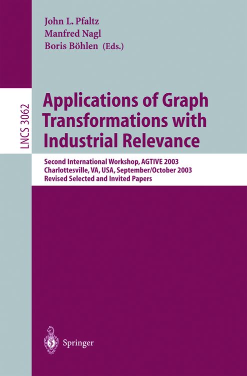 Produktbild: Applications of Graph Transformations with Industrial Relevance