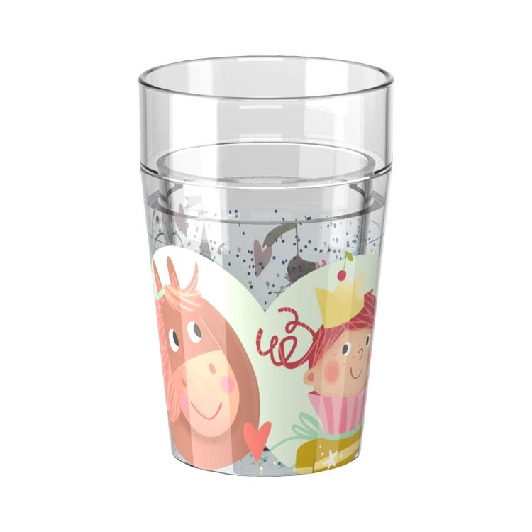 Produktbild: Glitzerbecher, Prinzessin & Pferd Motiv 2