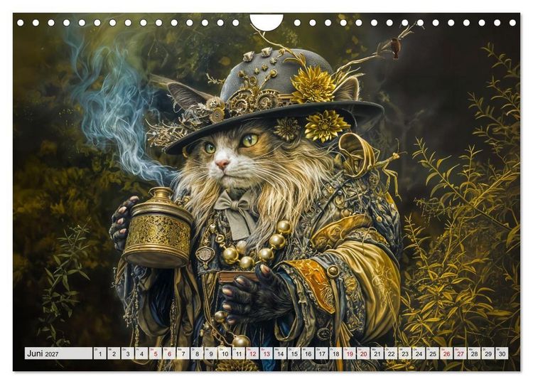 Produktbild: Steampunk Fabelwelten - Magische Kreaturen in Fantasiewelten (Wandkalender 2027 DIN A4 quer), CALVENDO Monatskalender