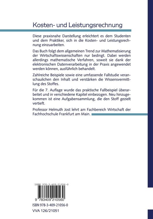 Produktbild: Kosten- und Leistungsrechnung