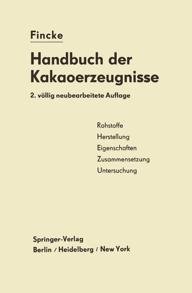 Produktbild: Handbuch der Kakaoerzeugnisse