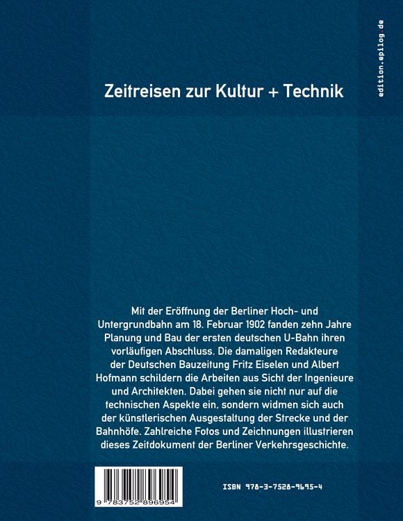 Produktbild: Die elektrische Hoch- und Untergrundbahn in Berlin