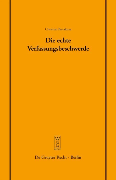 Produktbild: Die echte Verfassungsbeschwerde