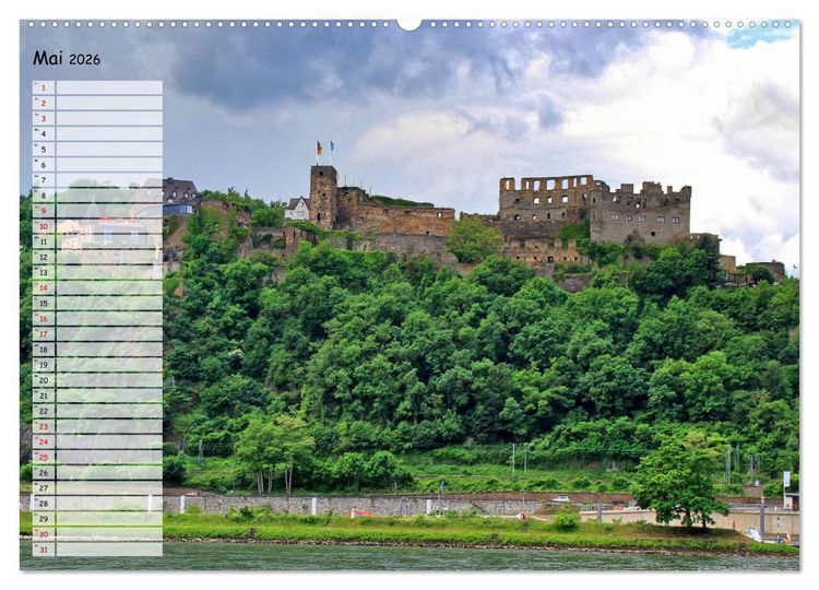 Produktbild: Von Lahnstein bis R&uuml;desheim - Am wundersch&ouml;nen Mittelrhein (Wandkalender 2026 DIN A2 quer), CALVENDO Monatskalender