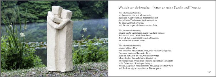 Produktbild: Wie ich dich f&uuml;hle - Gedichte f&uuml;r Trauernde. Mit Skulpturen von Andrea Ohlsen.