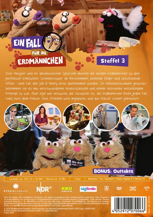 Produktbild: Ein Fall f&uuml;r die Erdm&auml;nnchen - Staffel 3