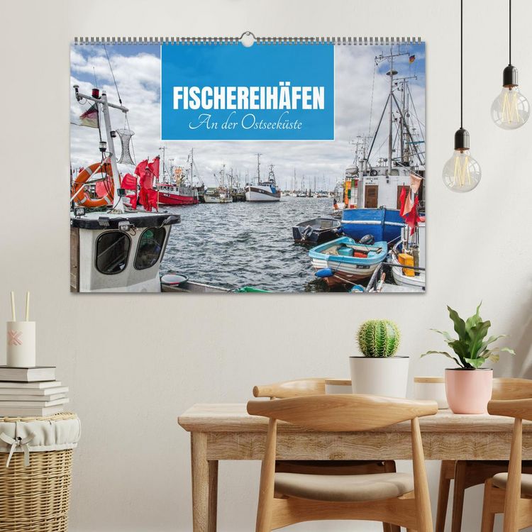 Produktbild: Fischereih&auml;fen an der Ostseek&uuml;ste (Wandkalender 2026 DIN A2 quer), CALVENDO Monatskalender