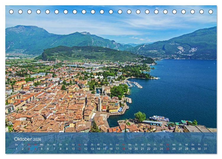 Produktbild: Gardasee - lago di Garda by Sascha Ferrari (Tischkalender 2026 DIN A5 quer), CALVENDO Monatskalender