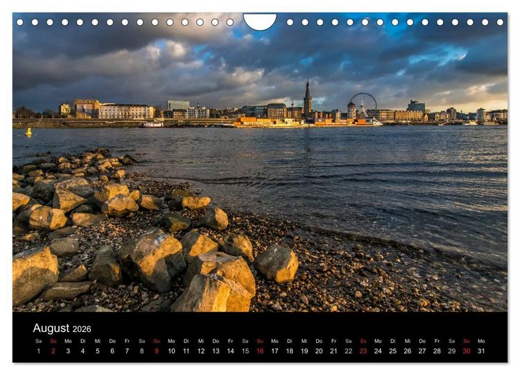 Produktbild: D&uuml;sseldorf - Rheinansichten (Wandkalender 2026 DIN A4 quer), CALVENDO Monatskalender