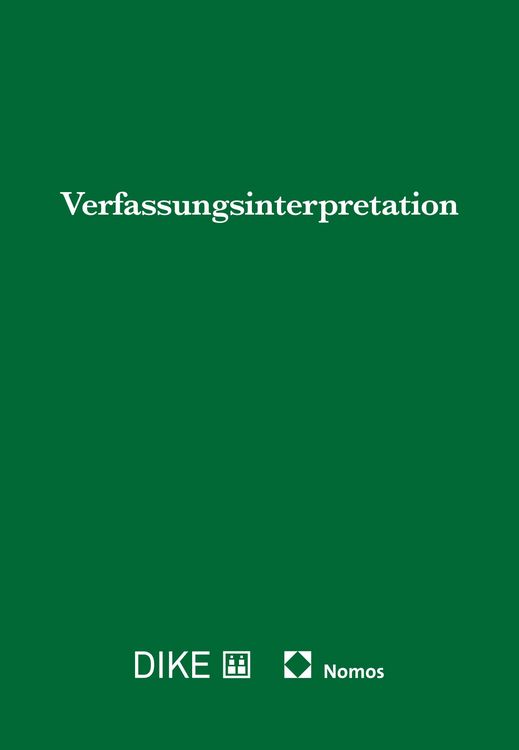 Produktbild: Verfassungsinterpretation