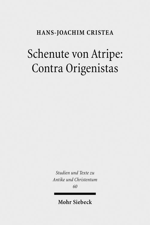 Produktbild: Schenute von Atripe: Contra Origenistas