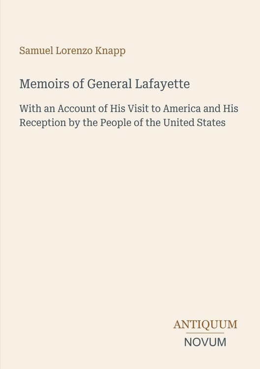 Produktbild: Memoirs of General Lafayette
