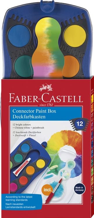 Produktbild: Faber-Castell Farbkasten Connector 12 Farben blau