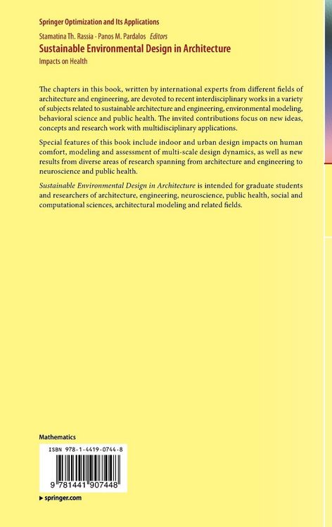 Produktbild: Sustainable Environmental Design in Architecture