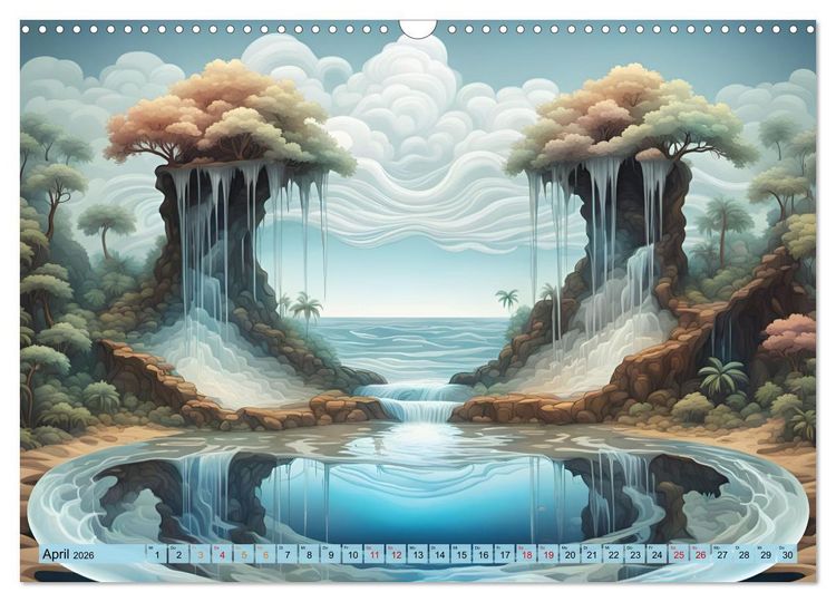 Produktbild: Magie der Natur - Wasserf&auml;lle (Wandkalender 2026 DIN A3 quer), CALVENDO Monatskalender