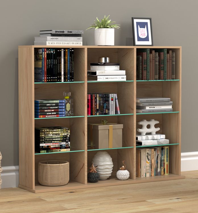 Produktbild: Holz CD DVD Standregal Bücherregal Regal Zilas L